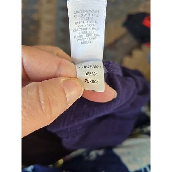 J Jill Women's Dark Blue/Purple Sleeveless Jersey Knit Dress Size M Vacation - Picture 5 of 7